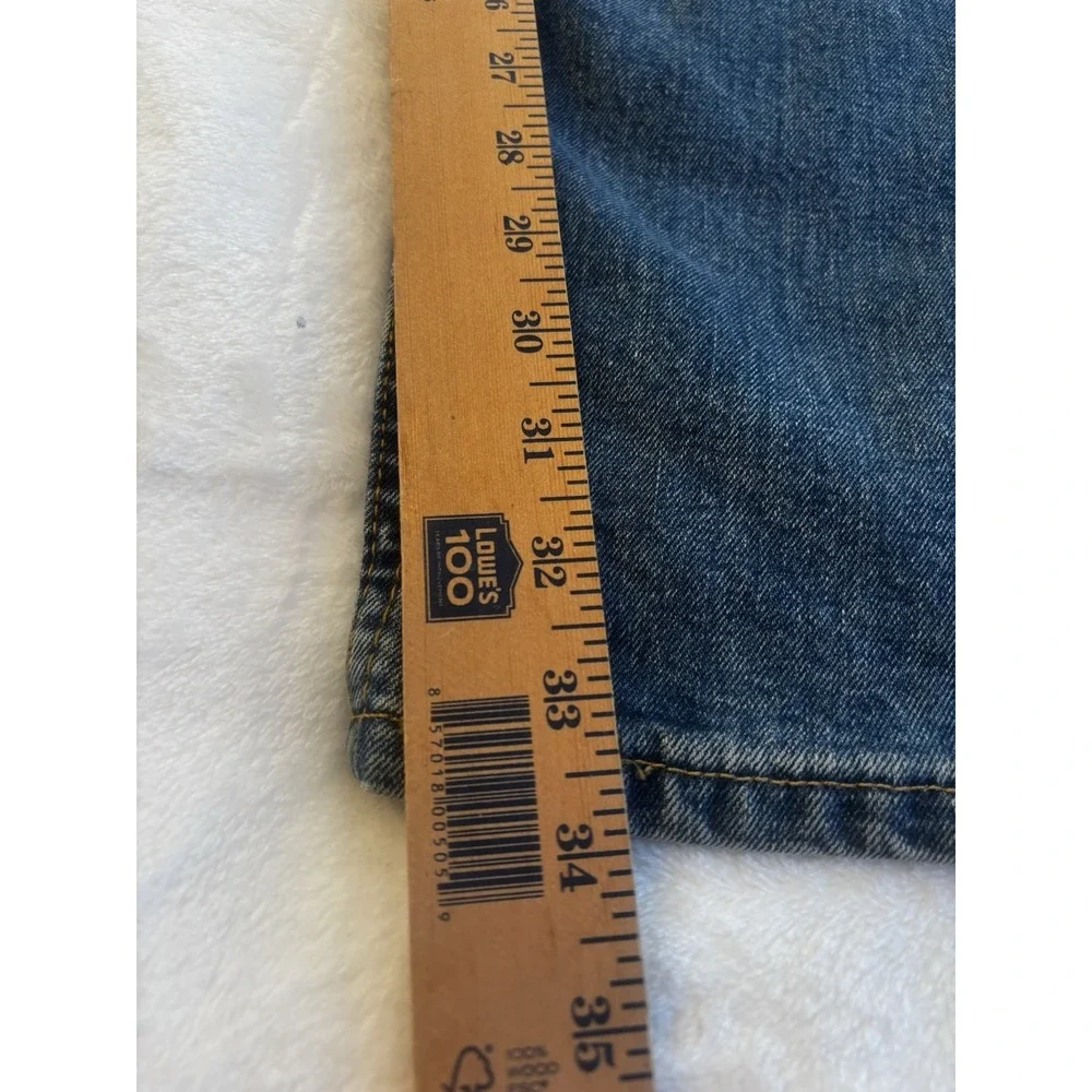 Levis 505‎ Jeans Mens 38x34 Blue Medium Wash Stretch Straight Denim Workwear